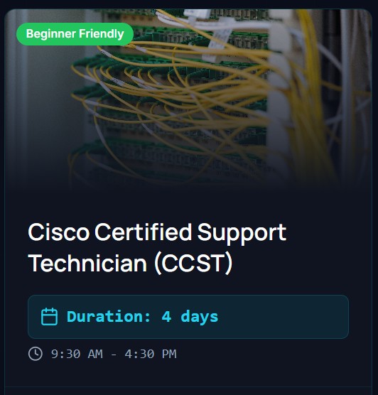 Cisco Certified Support Technician (CCST)